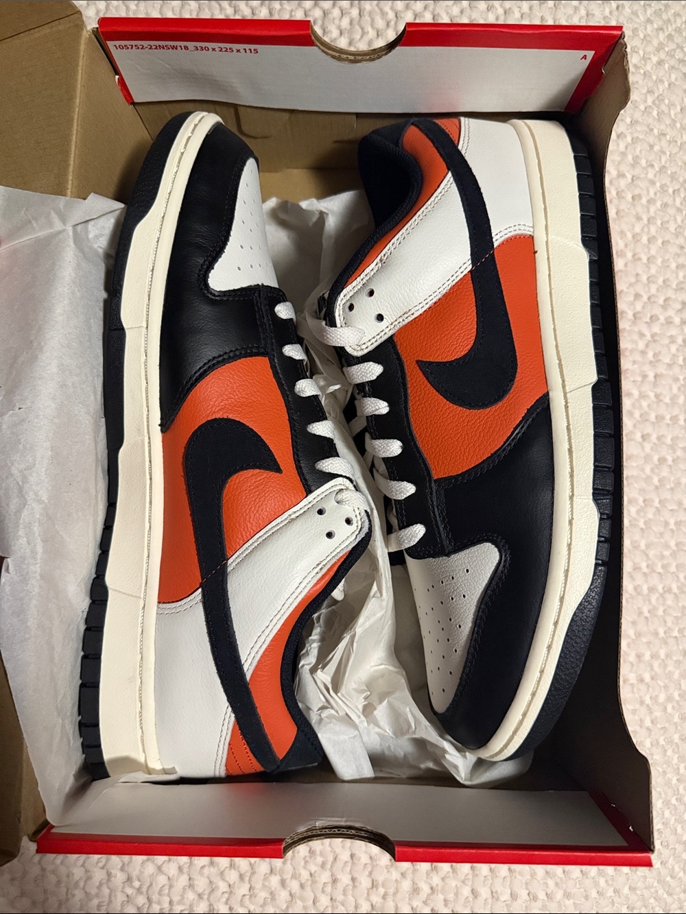 Nike dunk low retro — Black/Orange/White